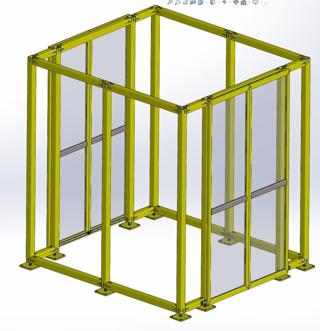 Cage barrière de protection modulaire